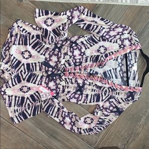 Tie dye long sleeper romper